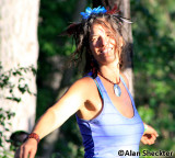 Jacia dancing to the music