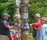 Admiring the Totem Poles