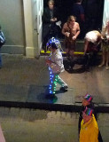 Looking at Bourbon Street from Balcony