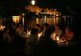 Evening meal at Restaurant Ambrai, Udaipur
