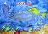 underwater, Justin, age:8