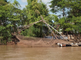 FISHING NET ON THE MEKONG RIVER