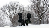 sculpture enneigée