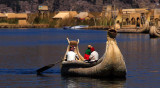 A Totora boat, Uros island