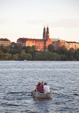 Rowing home after a night in town