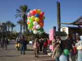 Adana Park: Vendors selling goods near the kids train station.