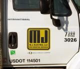 MJ Electric supplied the bucket truck
