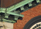 Peregrines: east face of clock face; pair on ledges at angle above 10 & 2 on clock face