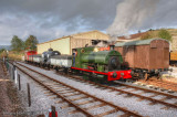 Kilmersdon shunts wagons in Washford Station Yard.