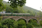 DMU leaving Berwyn station on the Llangollen Railway.