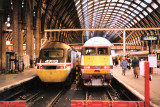 43113 CITY OF NEWCASTLE UPON TYNE and Class 91 at Kings Cross 20 Oct 1991.