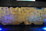 Relief of the sights of Ashgabat at the base of the Ruhnama Monument