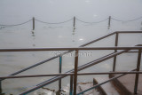 Rockpool railings in mist at Avalon