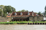 Fortress Zeelandia seen from the Suriname RiverFort Zeelandia gezien vanaf de Suriname Rivier