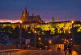 Prague Castle over the Vltava at Night
