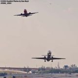 Delta Connection (Chautauqua Airlines) EMB-135 and Southwest Airlines B737 go-around sequence #6 - aviation stock photo #9586