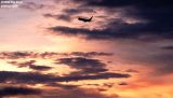 American Airlines B737-823 sunset airliner aviation stock photo