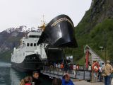 A Geiranger boarding car ferry 1484