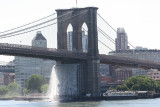 Brooklyn Bridge with Waterfall from Pier 17