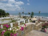 outside at the beach at Discovery Mall in Kuta