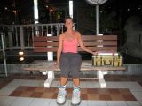 walking down the street
we all had to put our feet into the shoes that Forest Gump wore