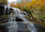 A WATERFALL IN WESTERN NORTH CAROLINA'S PISGAH NATIONAL FOREST
