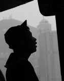 Sailor in Hong Kong harbor