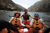 The closer to the front of the raft you sit, the wetter you will get!