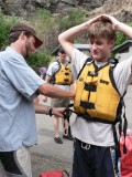 Guide Brian made sure our vests were quite snug.