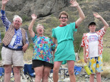 Dressed in costumes provided by the guides, we have a grand time waving to passersby on the river