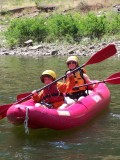 In addition to whitewater rafts, we had both one and two-person inflatable rafts