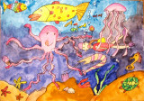 under water, Jasmine, age:5