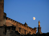 Morning moon over the Popes' abode
