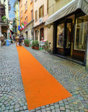 Following the orange carpet...