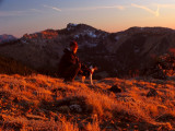Kelly and I enjoy a December sunset along Big Ridge
