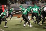 Evan Tripicco handing off to Chris Perry