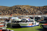 Tourist boats, Puno Harbor, Lake Titicaca