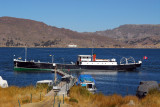 SS Yavari behind the Sonesta Posada del Inca Hotel