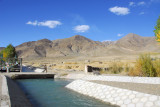 Canal channeling water to the fields north of town, Gyantse