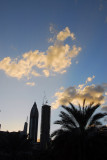 Towers of Sheikh Zayed Road, late afternoon