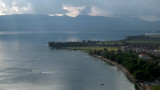 Beach on Lake Ohrid's northern edge