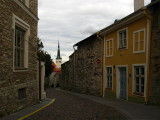 Descending lane of Kohtu with St. Olaf's Church
