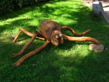 Wooden bug sculpture in Maija Parks
