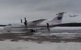 An unusual opportunity to catch C-GWWD taking off runway 18, while C-GWWC awaits boarding pax.