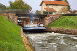 The Swan entering a lock