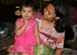 Muntilan market, proud mother with child
