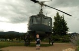July 2007 - Kyler M. Kramer with Vietnam-Era Huey at the Vietnam Veterans National Memorial