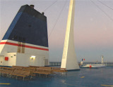 Dawn on the ferry