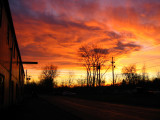 sun setting in north tonawanda