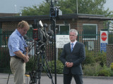 TV Reporter all suited up